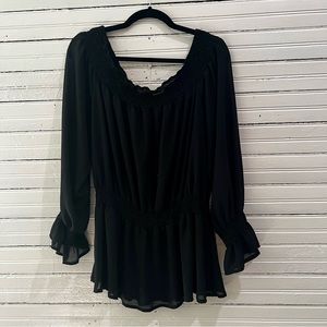 Fashion to Figure Chiffon Pesant Blouse